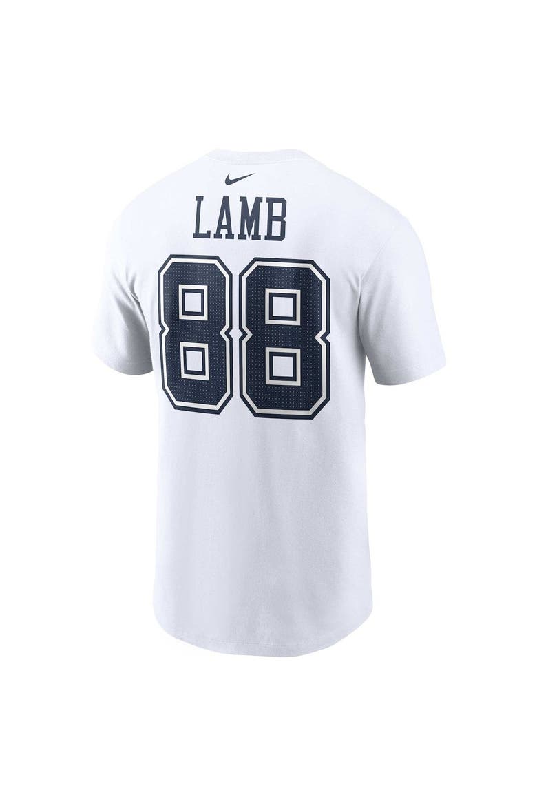 Men's Nike CeeDee Lamb  White Dallas Cowboys  Player Name & Number T-Shirt, Alternate, color, White