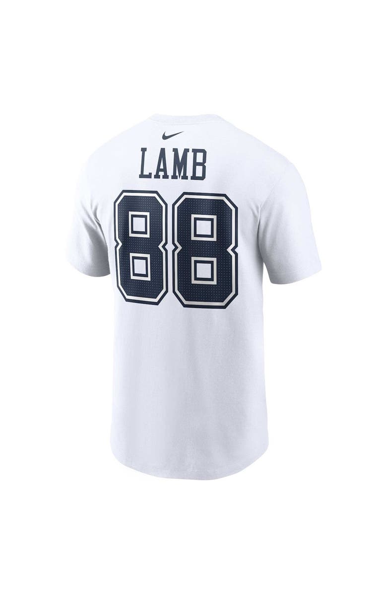 Nike Men's Nike CeeDee Lamb White Dallas Cowboys Player Name & Number T-Shirt, Alternate, color, White