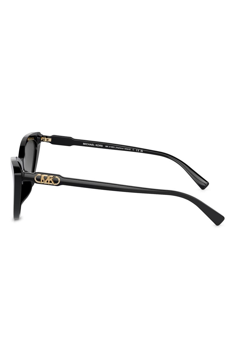 Michael Kors Harbour Island 56mm Cat Eye Sunglasses, Alternate, color, Black