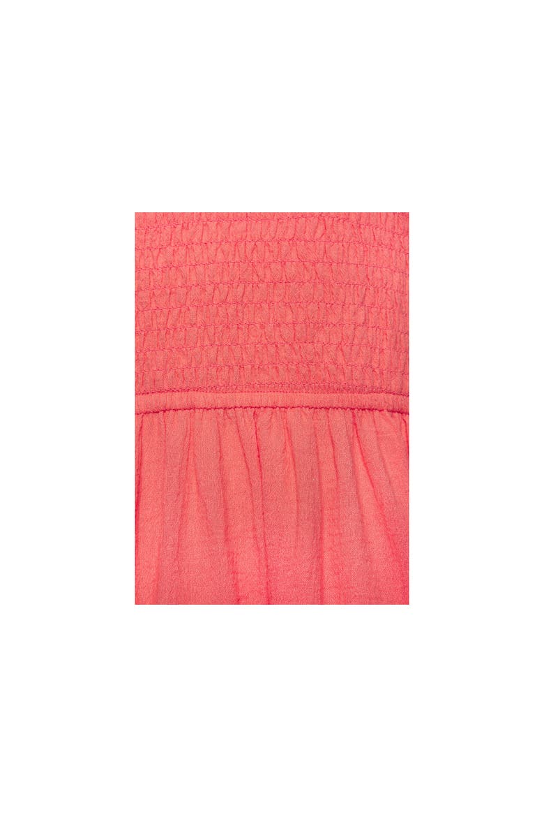 Women's Smocked V-Neck Dress, Alternate, color, Coral