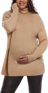 MOTHERHOOD MATERNITY Turtleneck Long Sleeve Knit Maternity Sweater