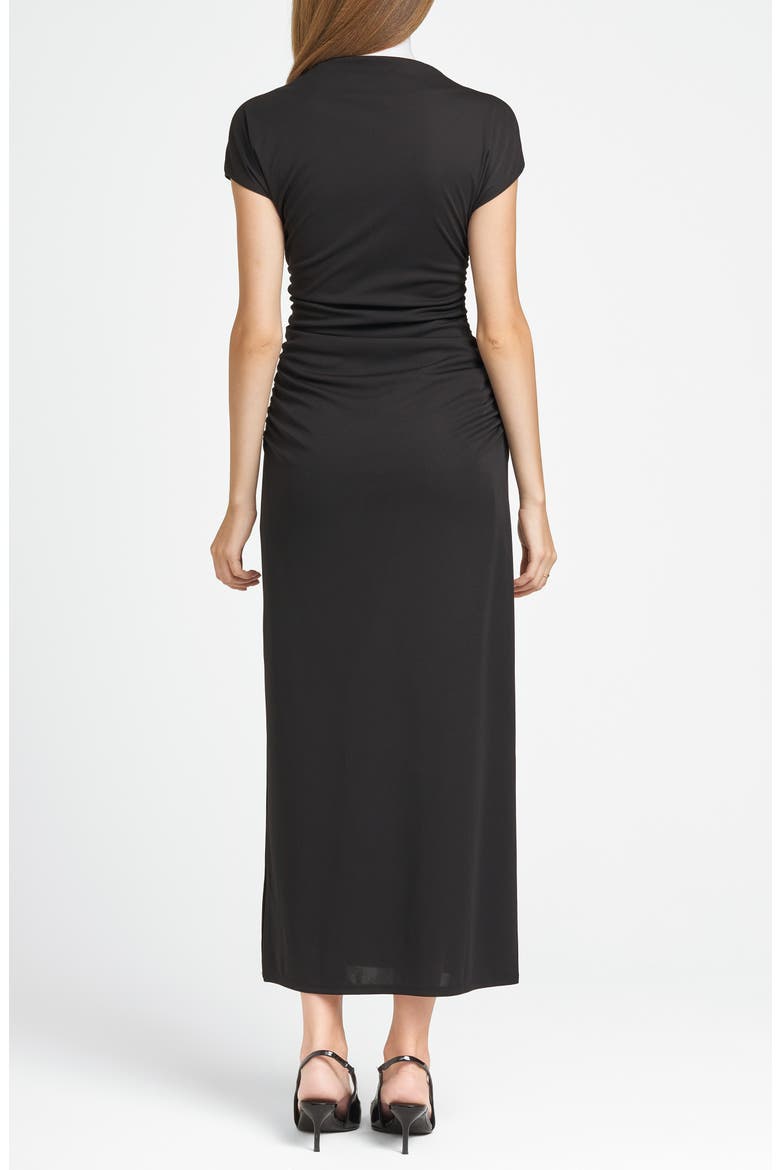 x CHÉRIE MADELEINE Versailles Ruched Dress, Alternate, color, BLACK