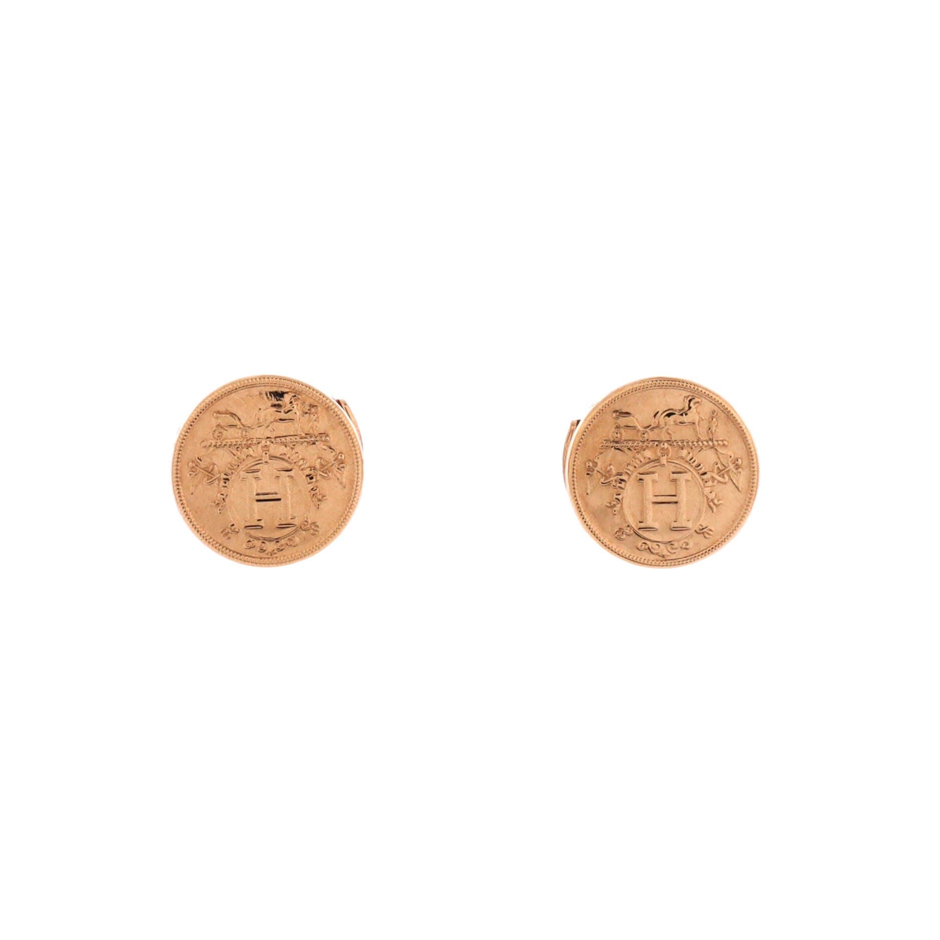 Ex-Libris Stud Earrings 18K Rose Gold XS, Main, color, Rose Gold