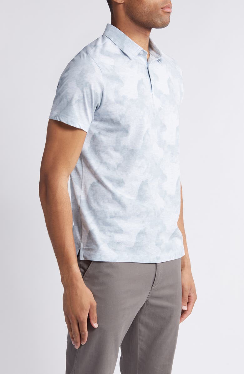 Robert Barakett Laing Slim Fit Cloud Print Polo, Alternate, color,
