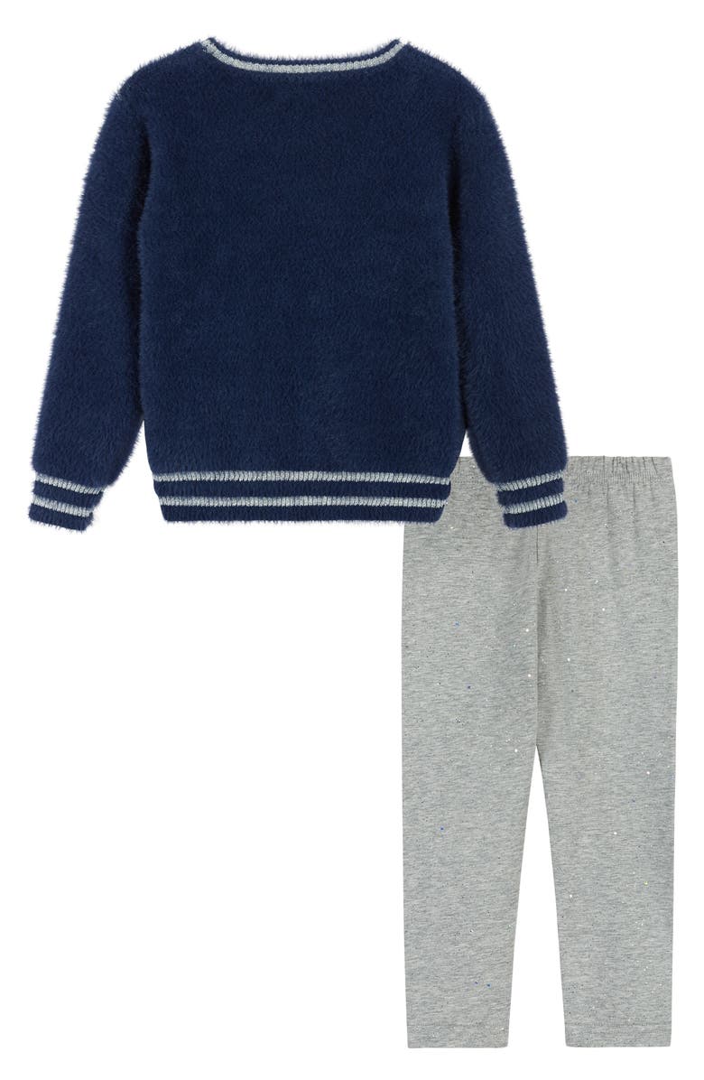 Andy & Evan Holiday Lights Metallic Sweater & Leggings Set, Alternate, color, 