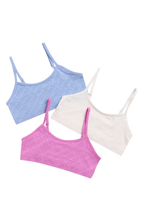 Kids' Assorted 3-Pack Jacquard Bralettes
