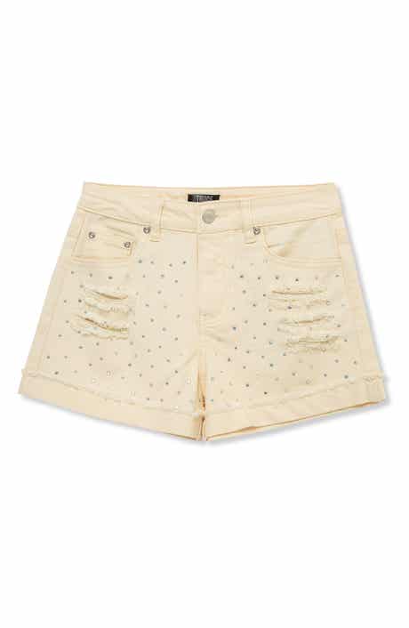 Truce Kids' Embellished Distressed Shorts