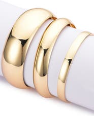 Adornia Set of 3 Assorted Bangle Bracelets