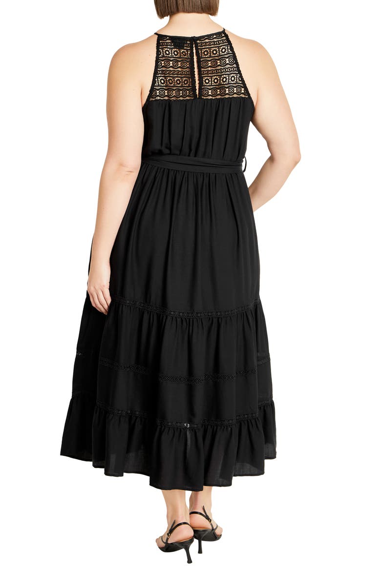 Alessia Sleeveless A-Line Dress, Alternate, color, BLACK