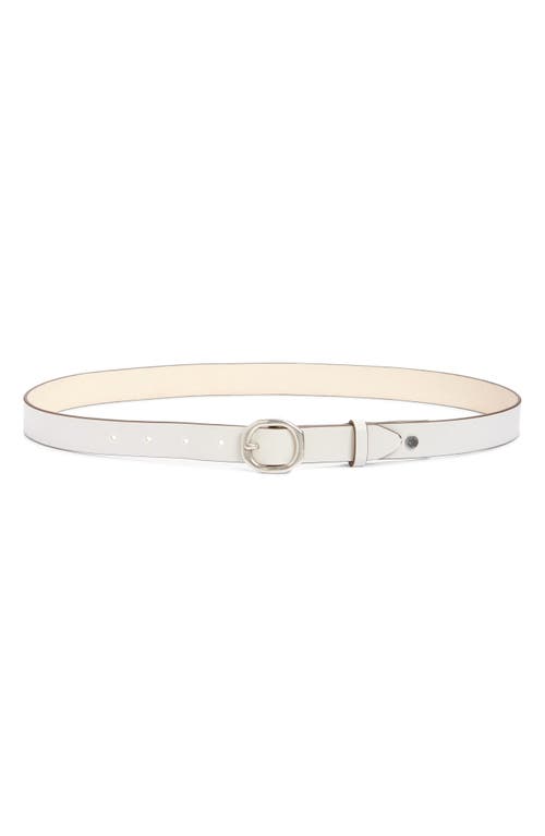 Rag & Bone Audrey Slim Leather Belt In White