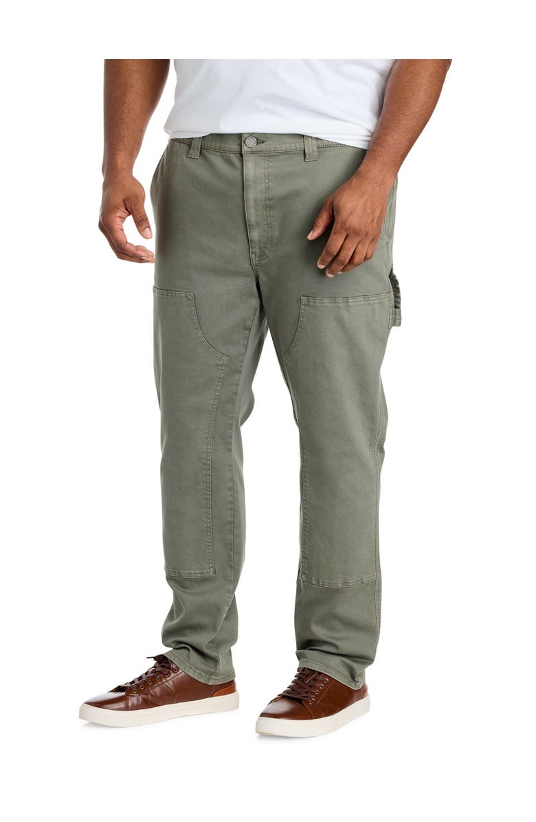 True Nation by DXL Big & Tall Reinforced Tapered-Fit Carpenter Jeans, Main, color, Castor Olive