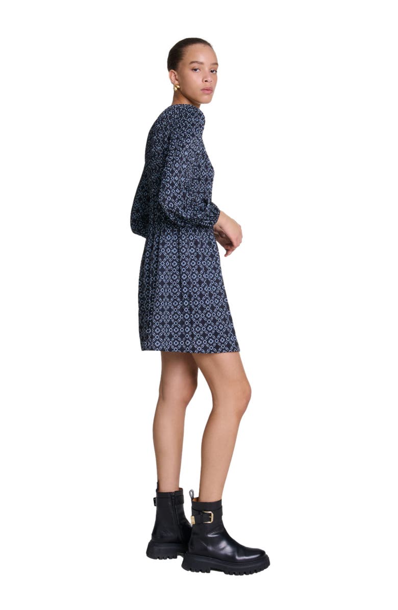 maje Short Clover motif dress, Alternate, color, 