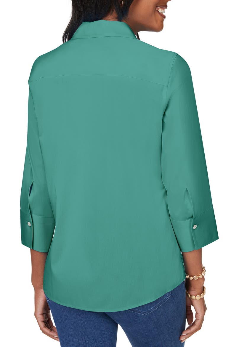 Mary Button-Up Blouse, Alternate, color, VINTAGE JADE