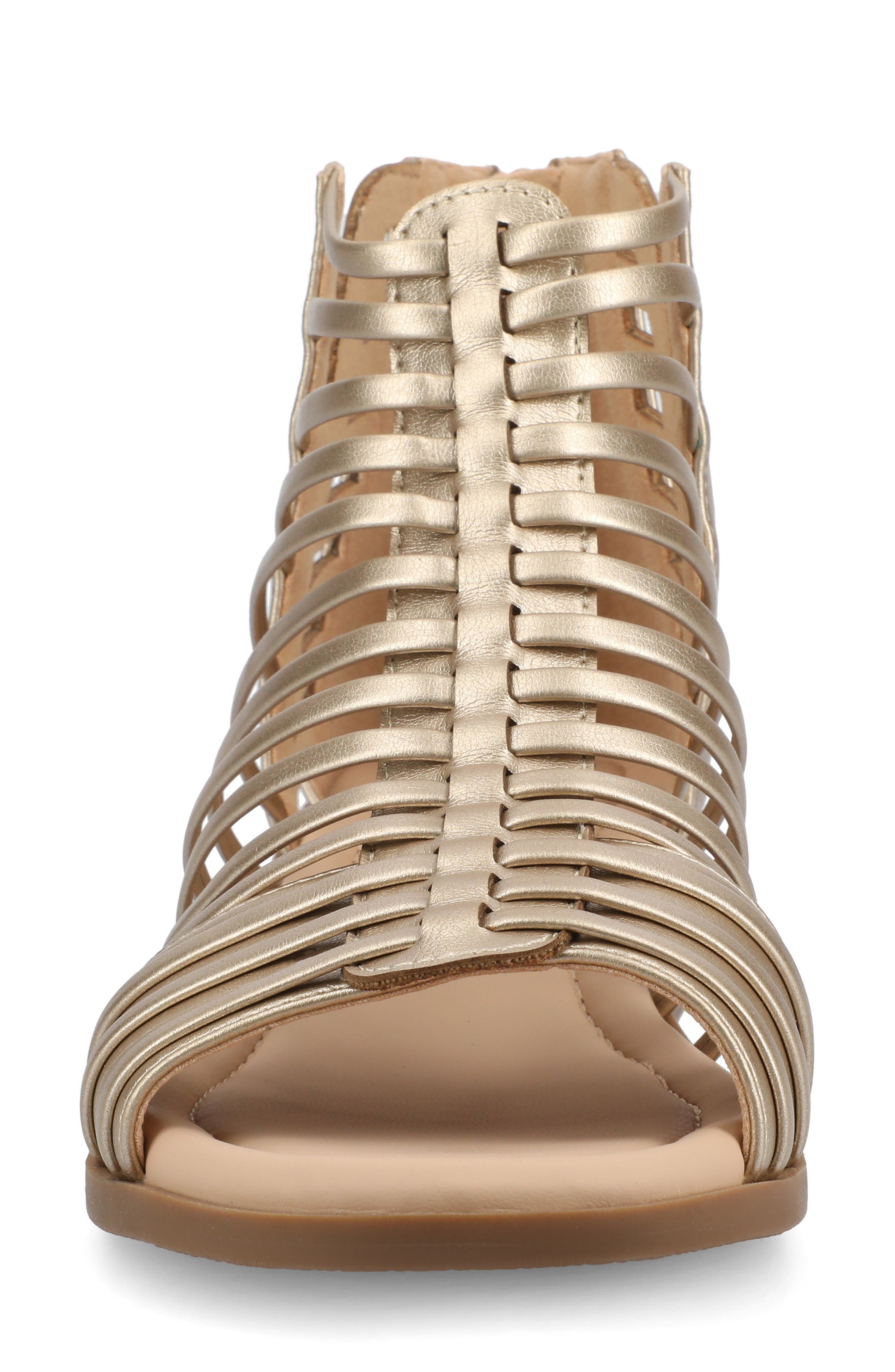 Journee Collection JOURNEE Delilah Sandal, Alternate, color, Champagne