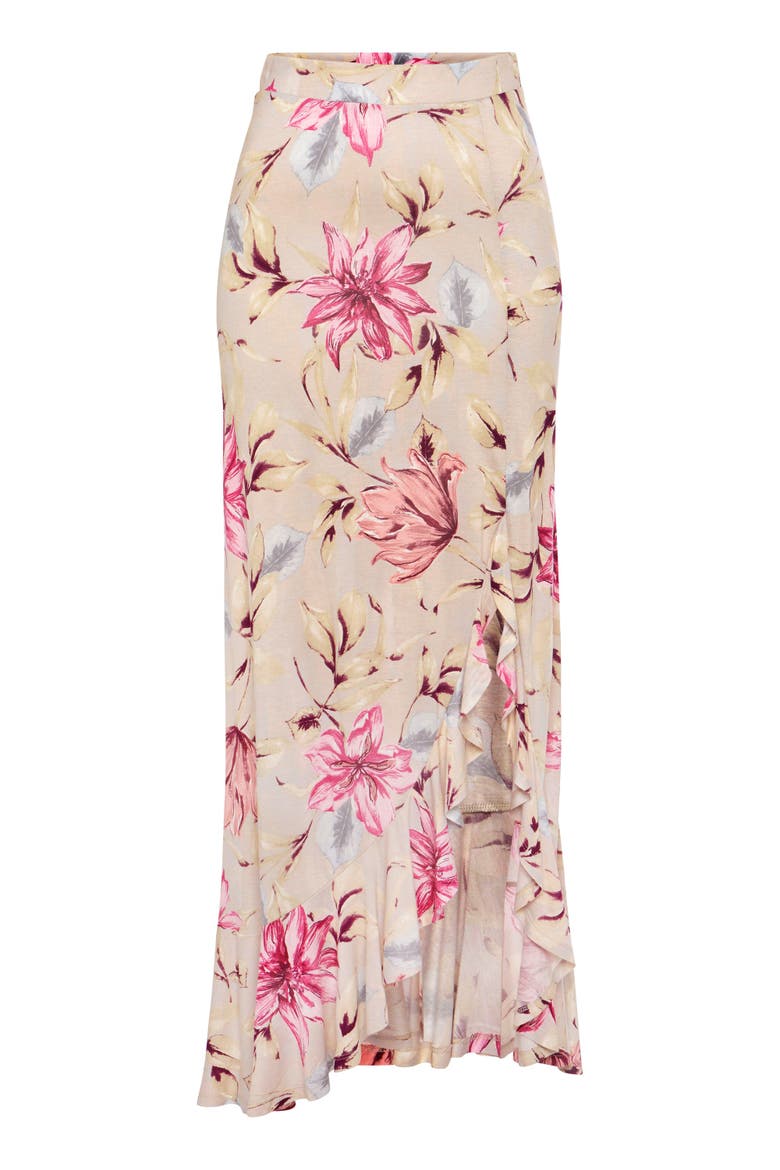 Ruffled Maxi Skirt, Alternate, color, Light Pink Floral