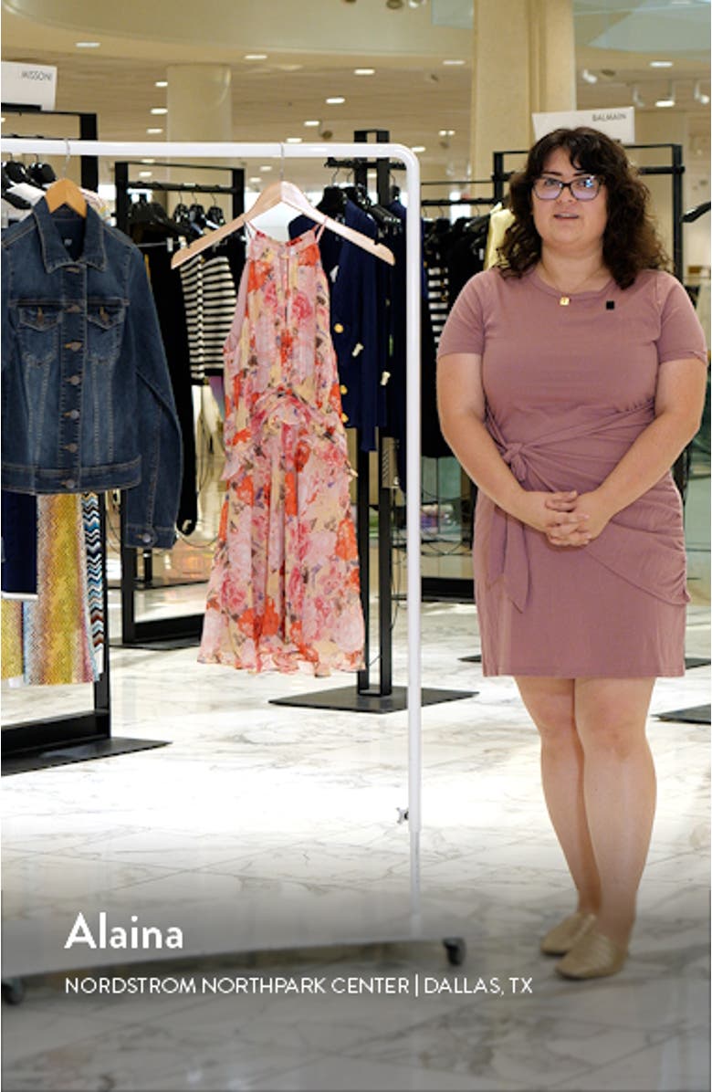Floral Ruffle Waist Dress, sales video thumbnail