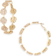 Tasha CZ Cluster Hoop Earrings