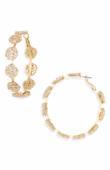 Tasha CZ Cluster Hoop Earrings
