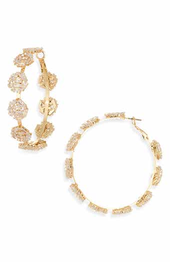 Tasha CZ Cluster Hoop Earrings