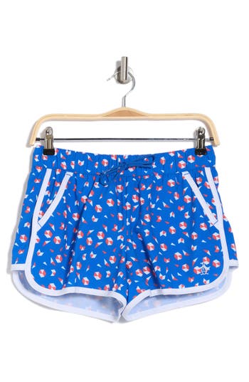 Original Penguin Geo Patterned Shorts In Blue Tattoo