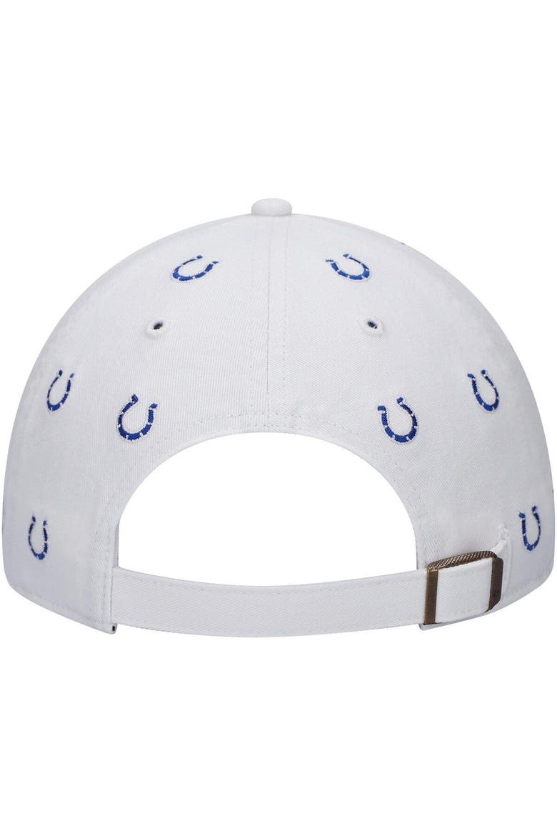Women's '47 White Indianapolis Colts Confetti Clean Up Adjustable Hat, Alternate, color, White