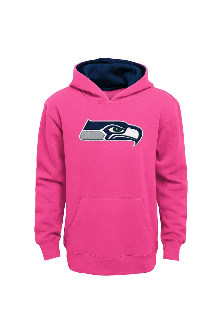Girls Youth Pink Seattle Seahawks Prime Hoodie, Main, color, Pink