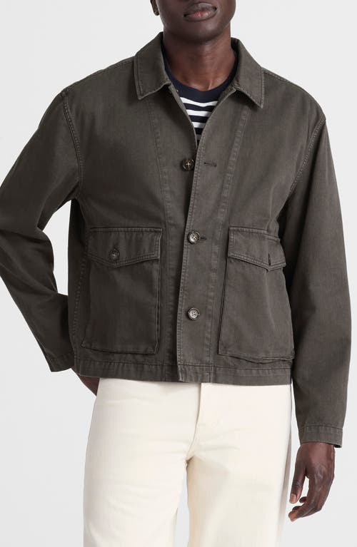 Madewell Patch Pocket Work Jacket In Gray