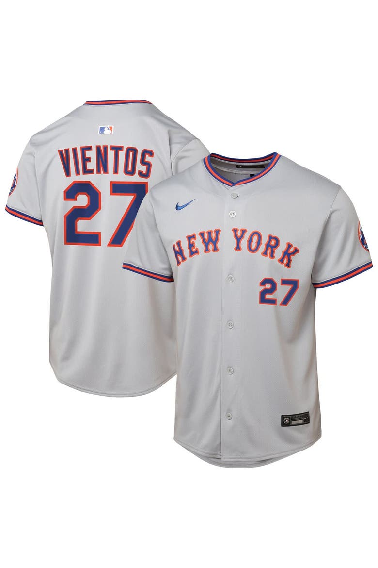 Youth Nike Mark Vientos Gray New York Mets Road Limited Jersey, Main, color, Gray