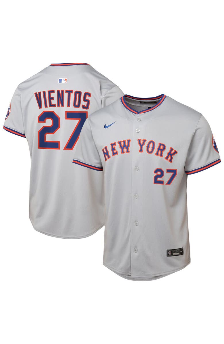 Nike Youth Nike Mark Vientos Gray New York Mets Road Limited Jersey, Main, color, Gray