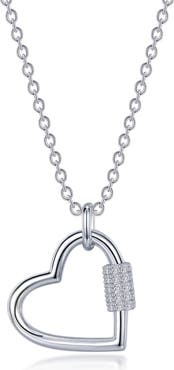 Lafonn Pavé Simulated Diamond Heart Pendant Necklace