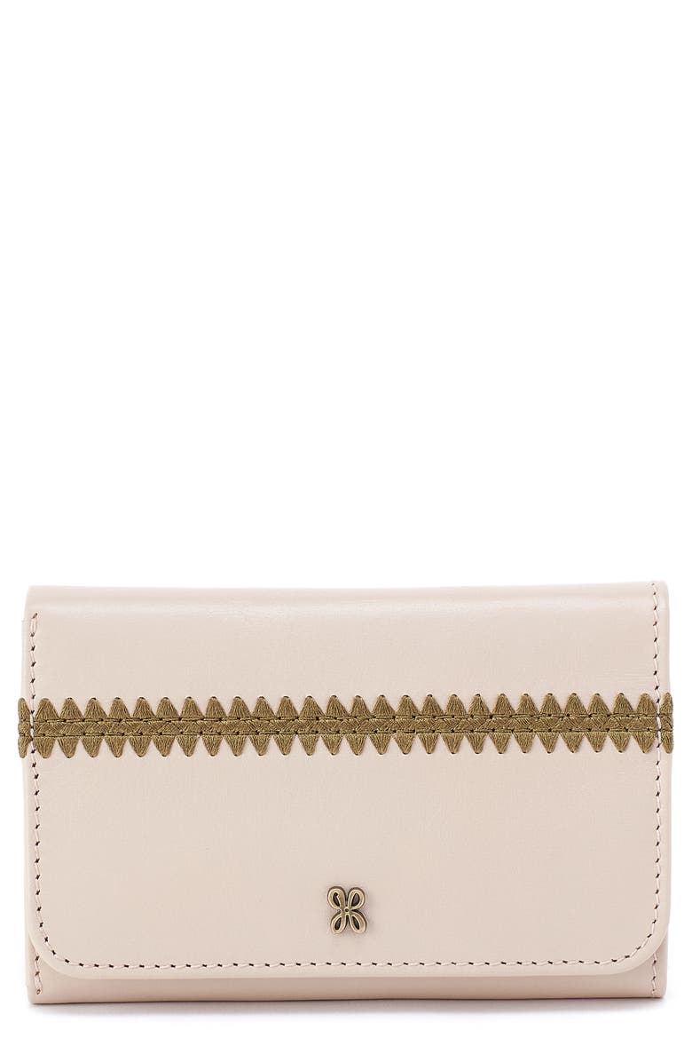 HOBO Jill Leather Trifold Wallet, Main, color, Pale Flax