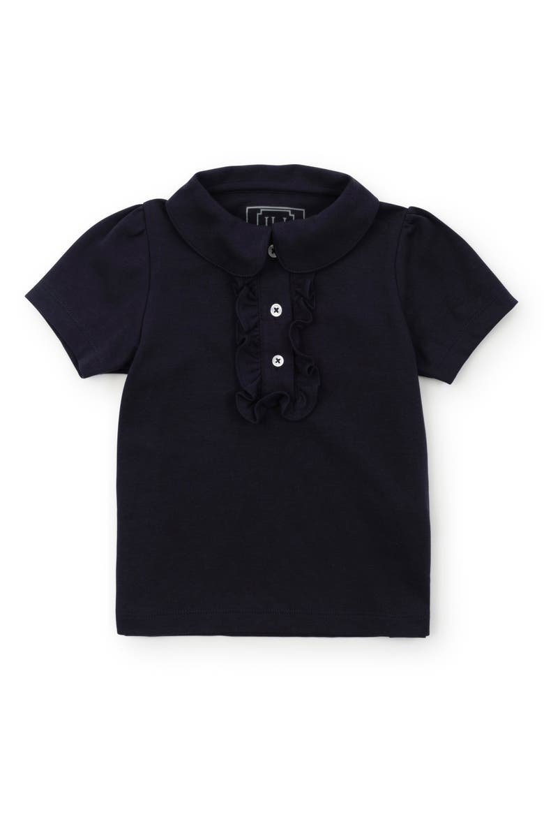 Jane Girls' Short Sleeve Polo Shirt, Main, color, Navy