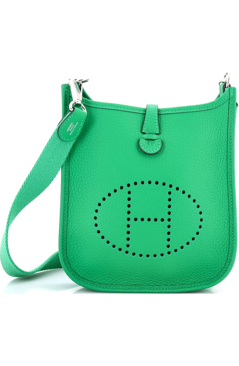 Pre-Owned Hermes Evelyne Bag Gen III Clemence TPM, Main, color, Green