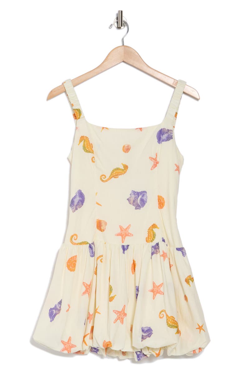 Sea Bubble Hem Cotton Dress