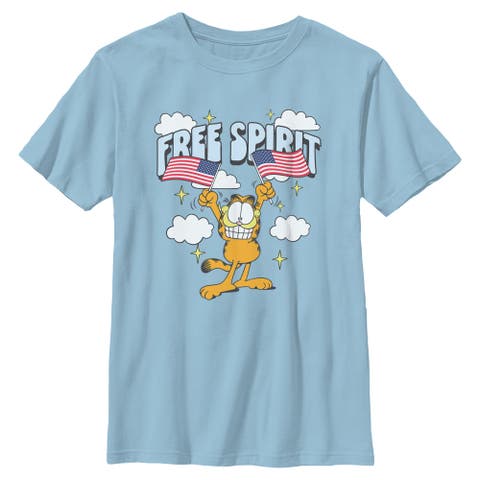 Boy's Garfield Free Spirit Smile  Graphic T-Shirt