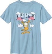 Garfield Boy's Garfield Free Spirit Smile Graphic T-Shirt