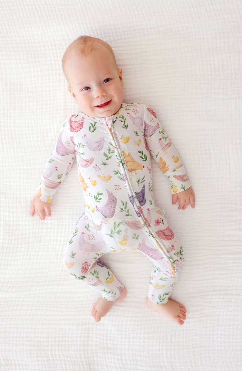 Posh Peanut Fitted Convertible One-Piece Pajamas, Alternate, color, Beige