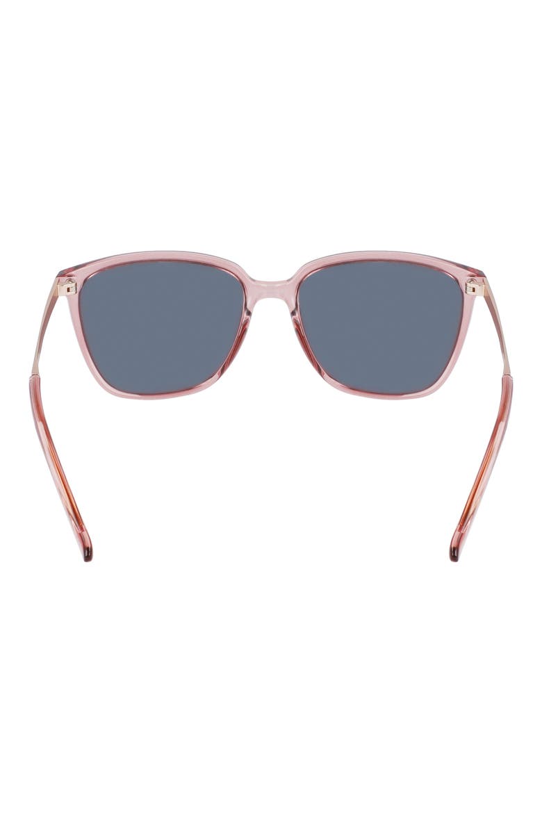 57mm Polarized Square Sunglasses, Alternate, color, PINK