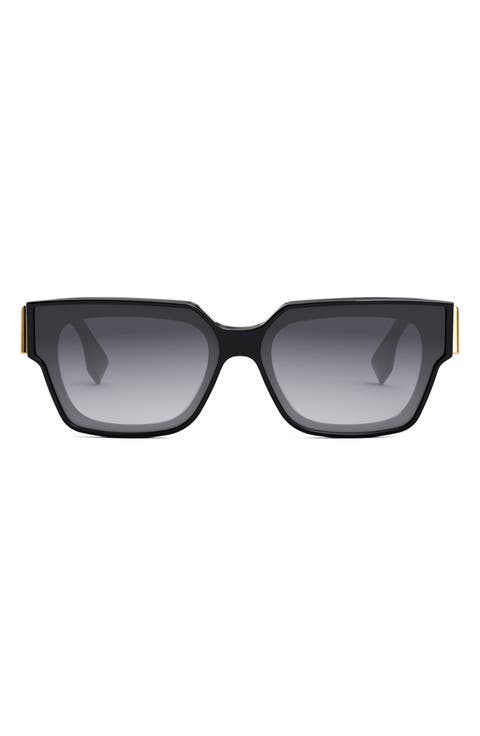 'Fendi First 63mm Rectangular Sunglasses