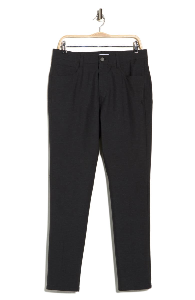 Original Penguin Technical Flat Front Pants, Alternate, color, Caviar