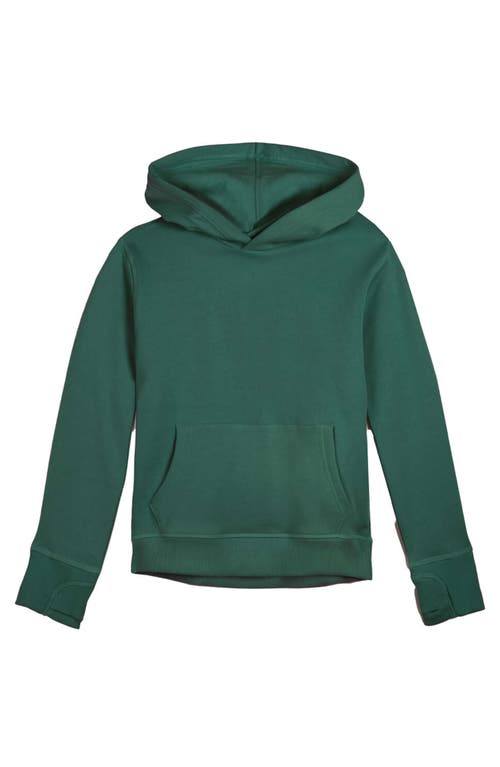 Shop Mightly Organic Cotton Pullover Pocket Hoodie In Forest Green