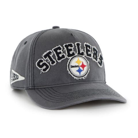 Men's '47 Charcoal Pittsburgh Steelers Calderwood Well Worn Hitch Adjustable Hat