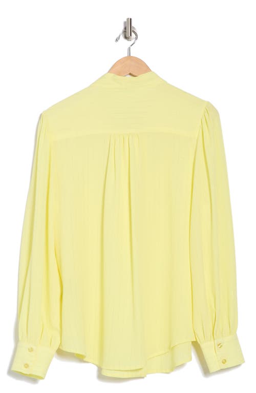 Dkny Tie Neck Long Sleeve Button-up Top
