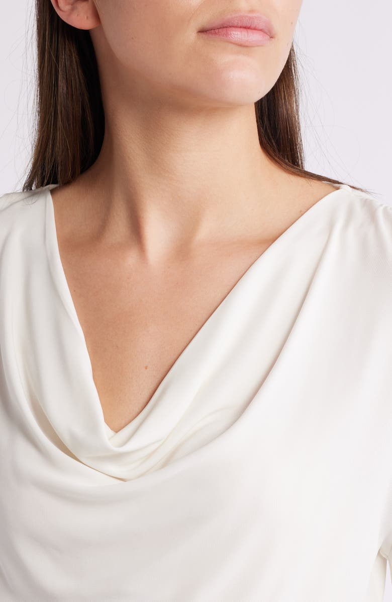 BOSS Eseyana Cowl Neck Top, Alternate, color, Soft Cream