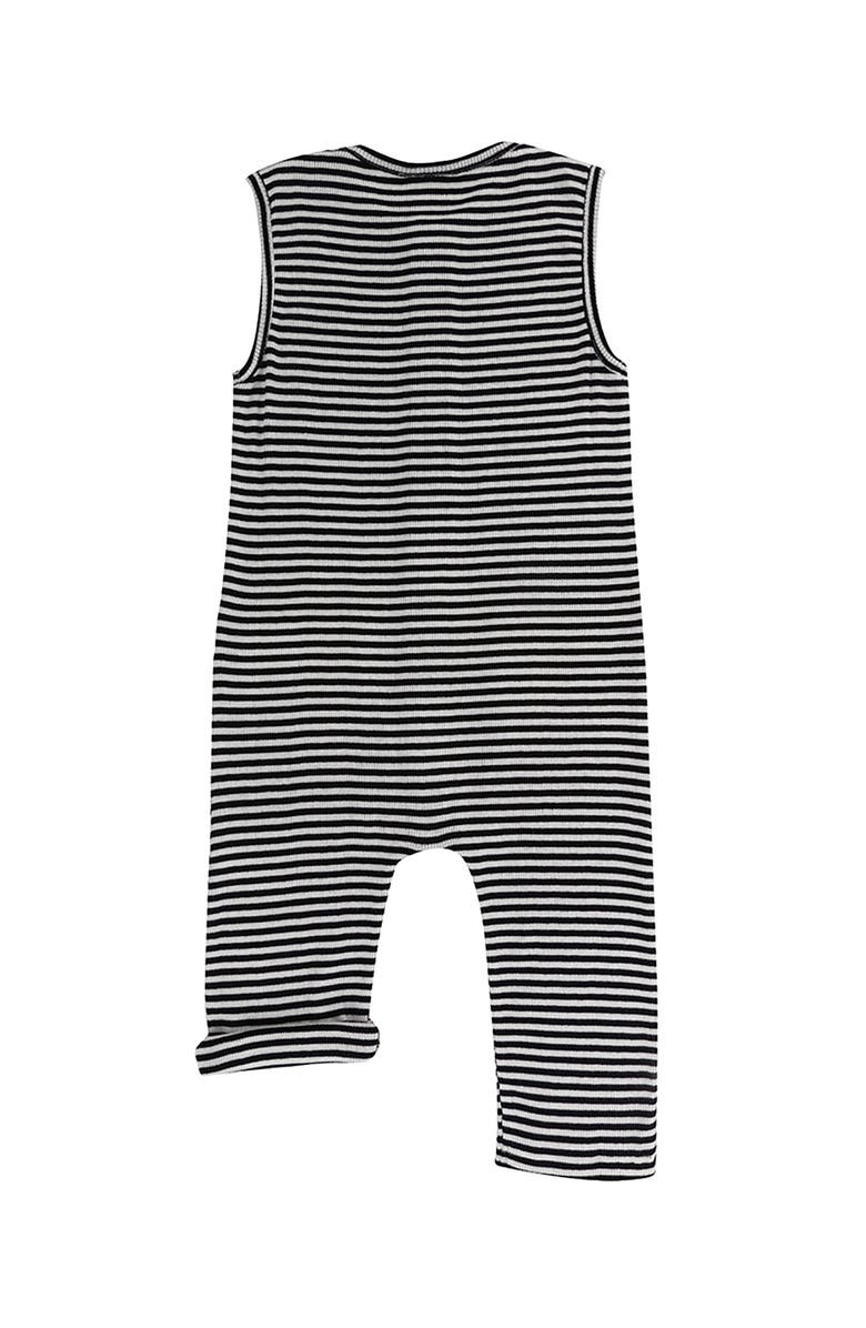 Turtledove London Kids Organic Cotton Rib Romper, Alternate, color, Black