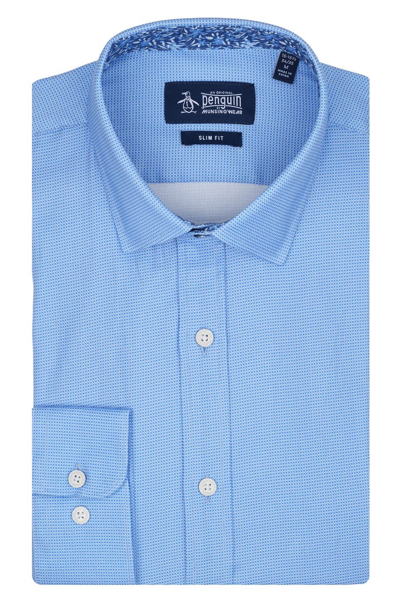 Royal Texture Slim Fit Dress Shirt, Main, color, FRENCH BLUE