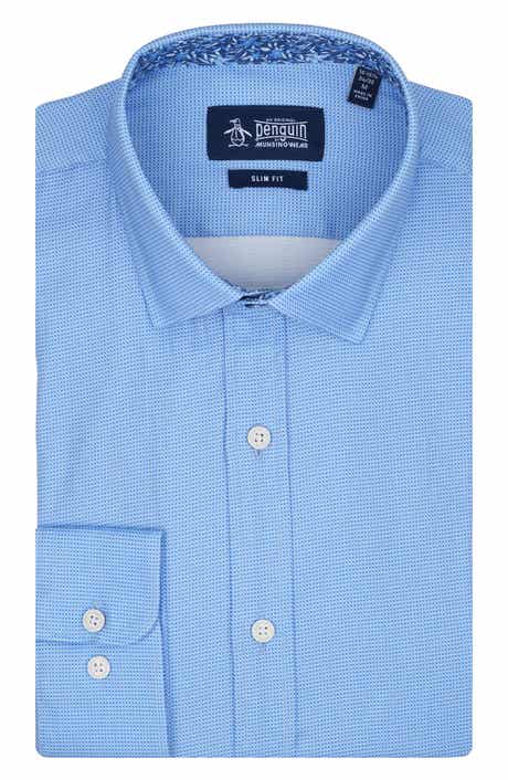 Original Penguin Royal Texture Slim Fit Dress Shirt