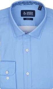 Original Penguin Royal Texture Slim Fit Dress Shirt