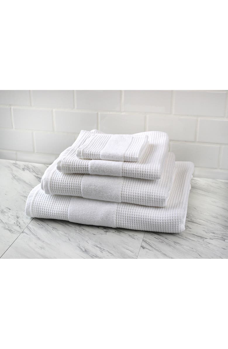MELANGE HOME Waffle Terry 6-Piece Towel Set, Alternate, color, White