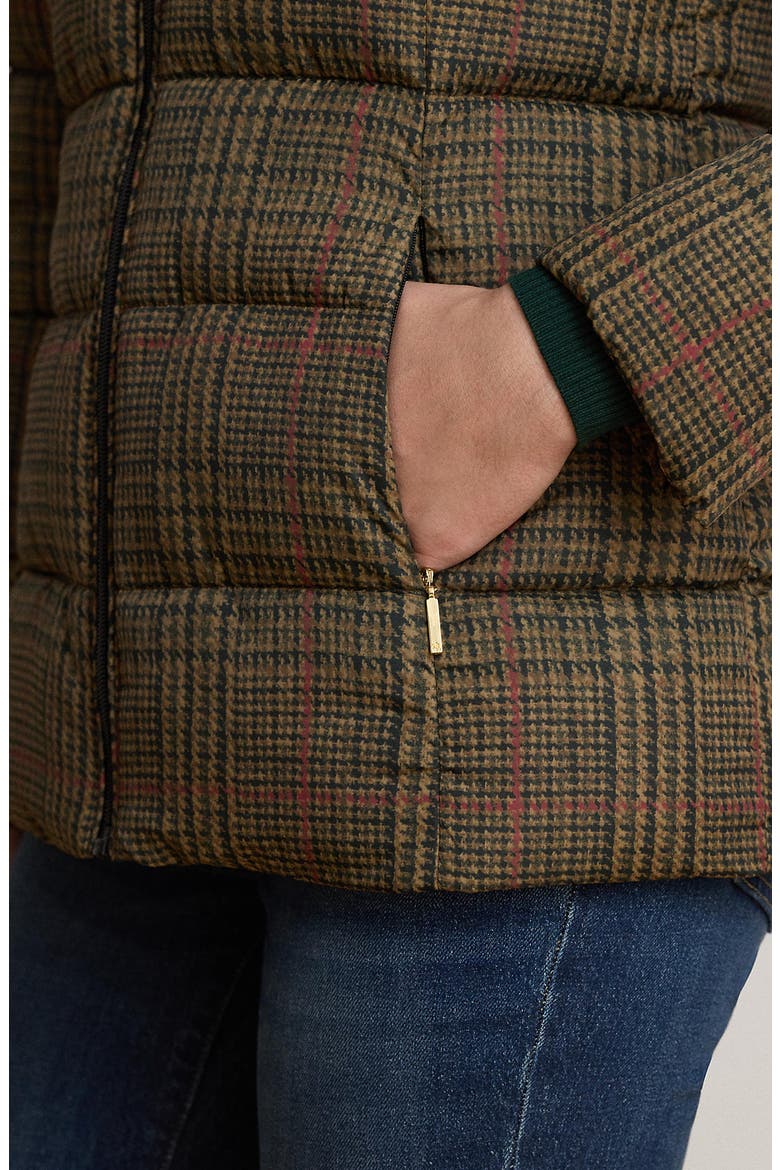 Plaid Puffer Jacket, Alternate, color, GRAND LODEN PLAID